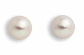 Appraisal: A pair of ct gold - mm Akoya cultured pearl