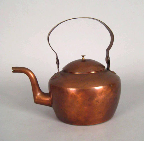 Appraisal: Rare Pennsylvania copper kettle early th c impressed John Getz