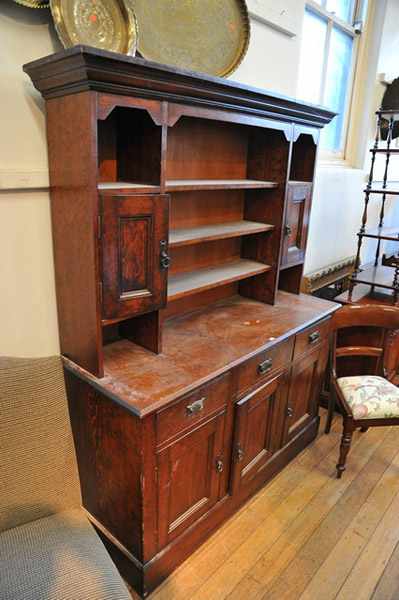 Appraisal: AN EARLY TH CENTUIRY STAINED KAURI KITCHEN DRESSER