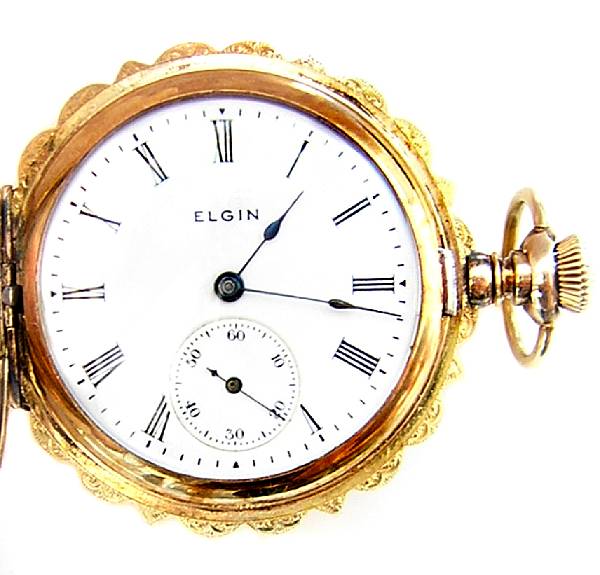 Appraisal: A gold Elgin fob watch