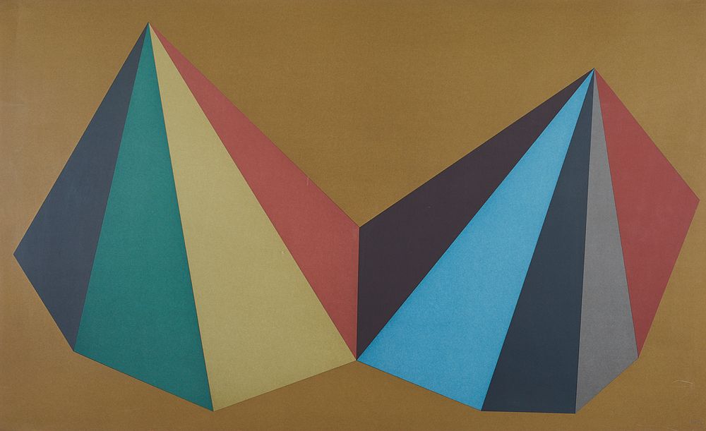 Appraisal: Sol LeWitt Two Pyramids - Four Colors Color Sil Sol