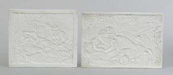 Appraisal: Another Lot of Two Lithophane Plaques Another lot of two