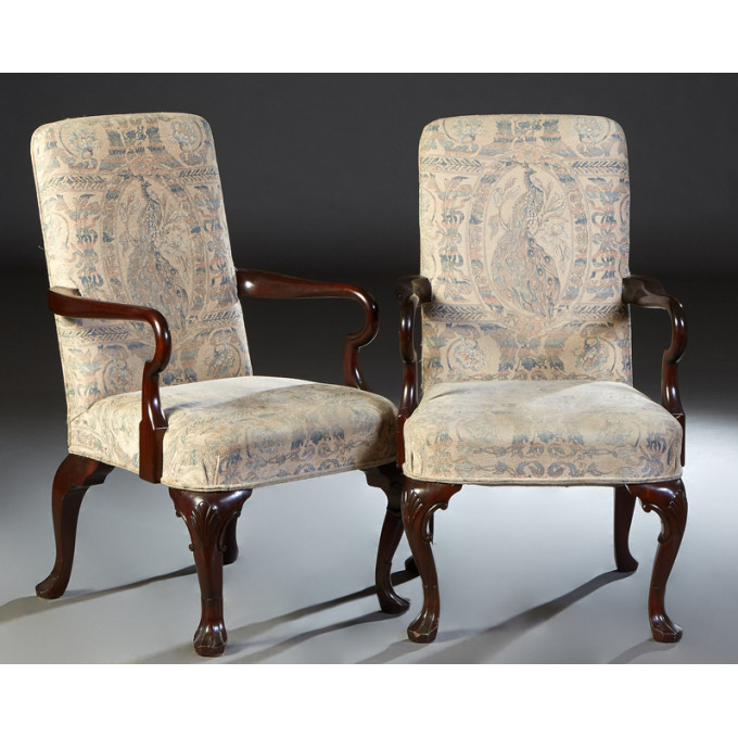 Appraisal: Frank Livaudais New Orleans Pair of George I Style Carved