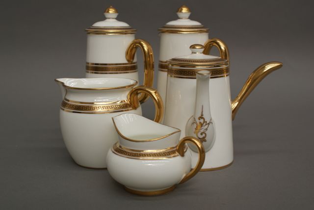 Appraisal: A cauldon five piece coffee or chocolate service set including