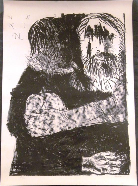 Appraisal: Leonard Baskin American - lithograph depiction if ''Hamlet'' ed lower