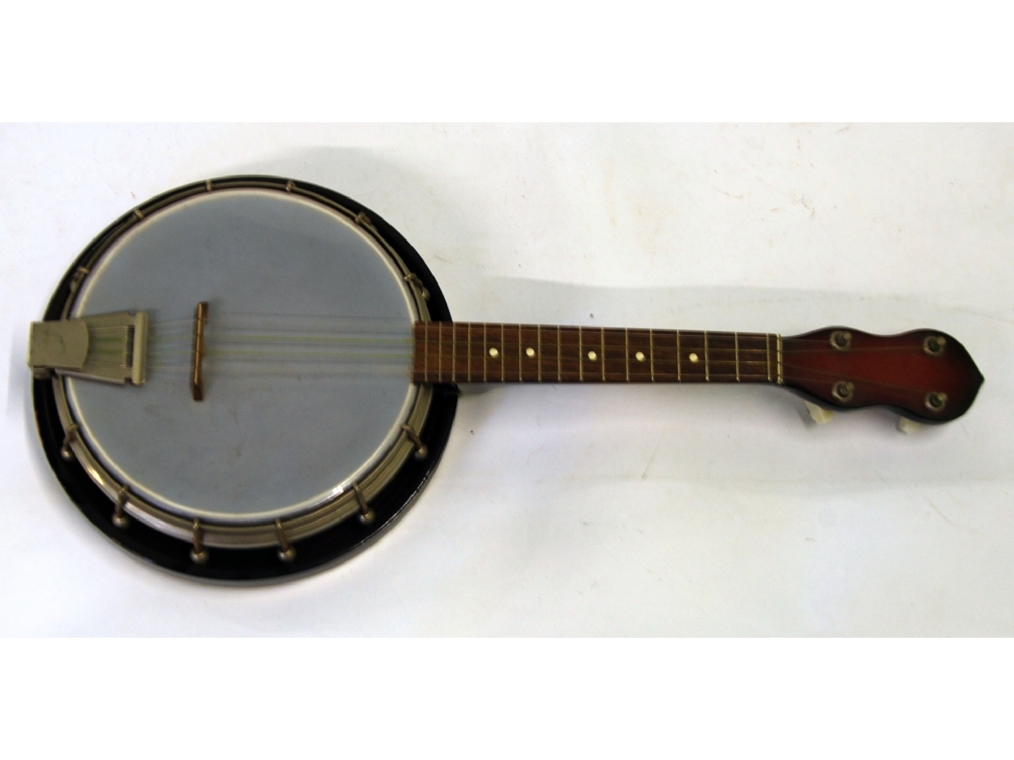 Appraisal: UNBRANDED MODERN BANJO UKELELE four string with fret finger board