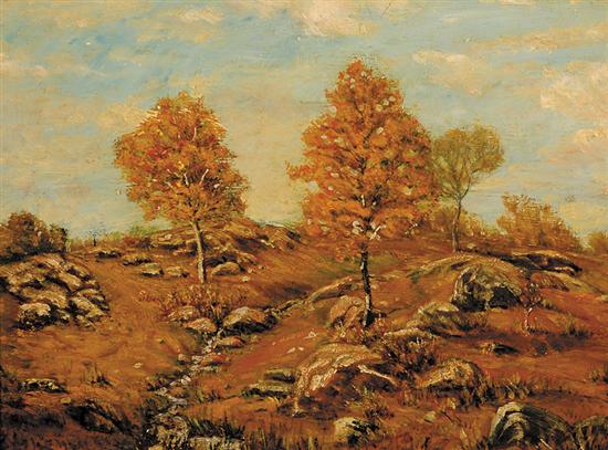 Appraisal: Louis Michel Eilshemius New York California - AUTUMN HILLSIDEoil on