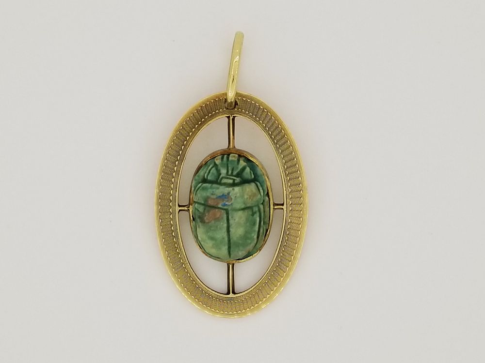 Appraisal: Gold Scarab Pendant k Gold Scarab Pendant k Overall Weight