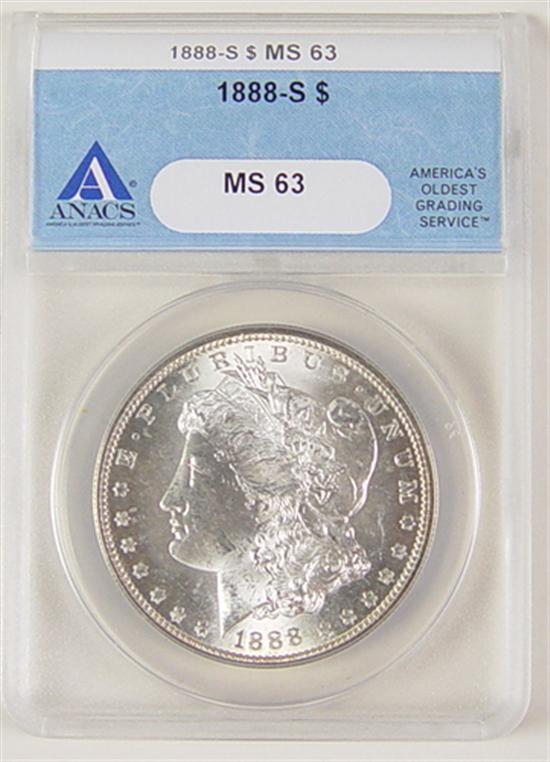 Appraisal: -S Morgan Dollar Anacs certified and graded MS No problem