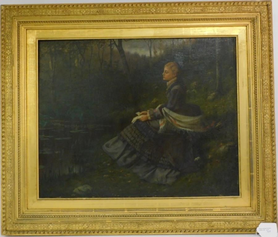 Appraisal: CHARLES J TAYLOR - NY OIL PAINTING ONartist board depicting