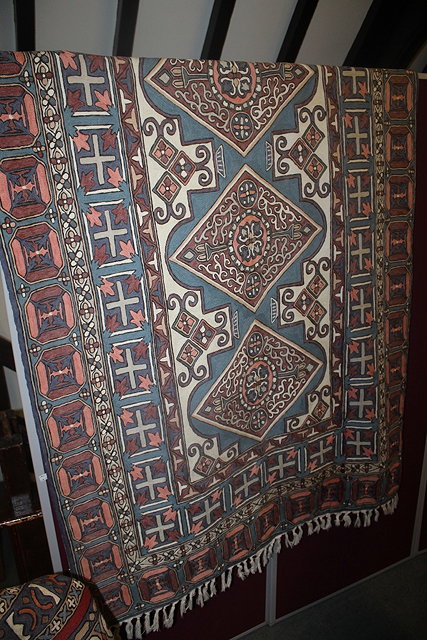 Appraisal: A FLAT WEAVE RUG probably Indian of blue ground with