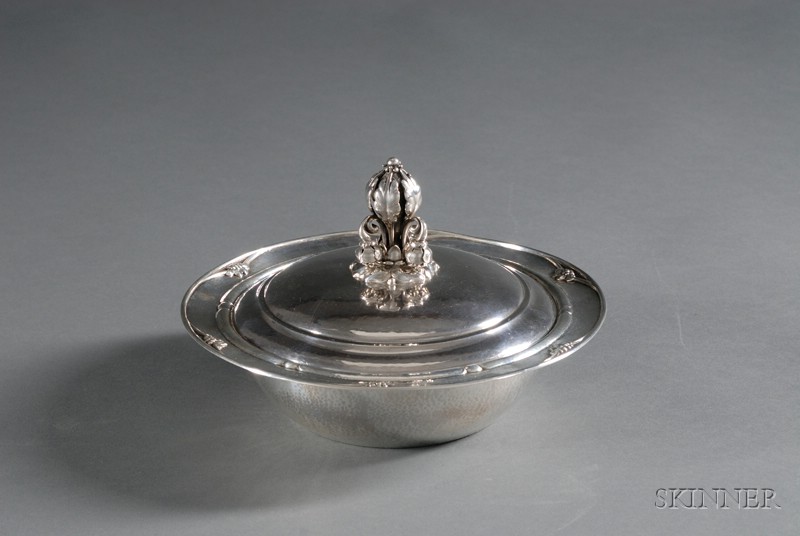 Appraisal: Georg Jensen Sterling Covered Serving Bowl - no the slightly