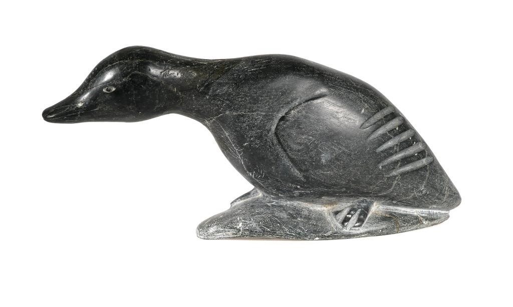 Appraisal: Native American Inuit stone art carving of a duck or