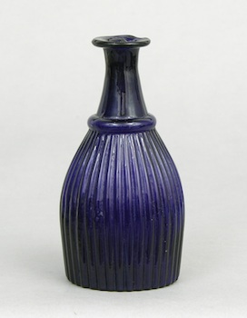 Appraisal: A th Century Mold Blown Cobalt Glass Vinegar Bottle A