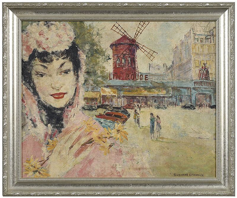 Appraisal: Suzanne Eisendiek Polish - Moulin Rouge signed lower right Suzanne