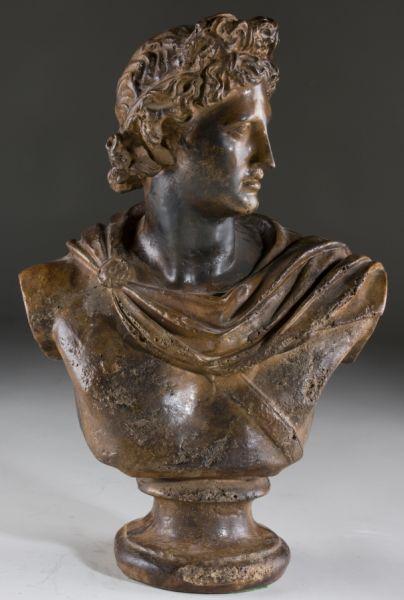 Appraisal: Antique Composition Bust of Apollo Belvedere after one of classical