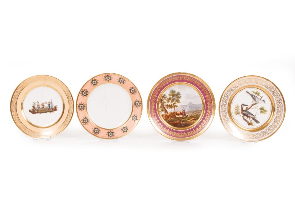 Appraisal: Two Paris Porcelain Plates c one with finely gilt borders