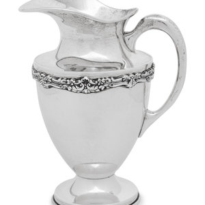 Appraisal: A Mexican Silver Pitcher Eddies Mexico City th Century with