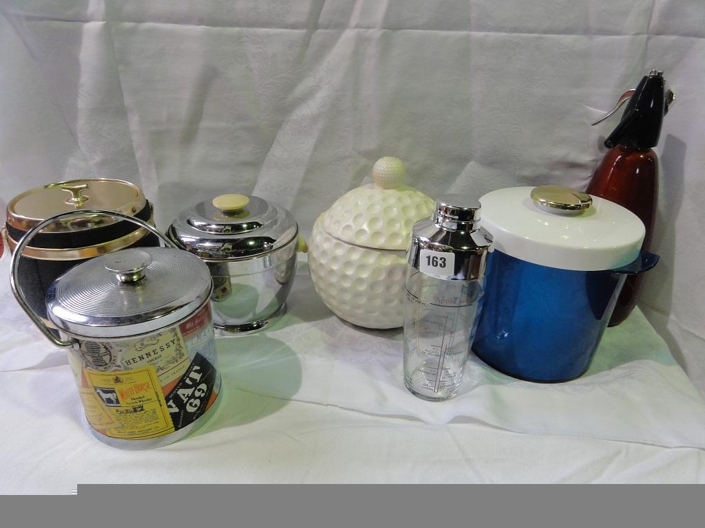 Appraisal: A collection of five various ice buckets including an Art