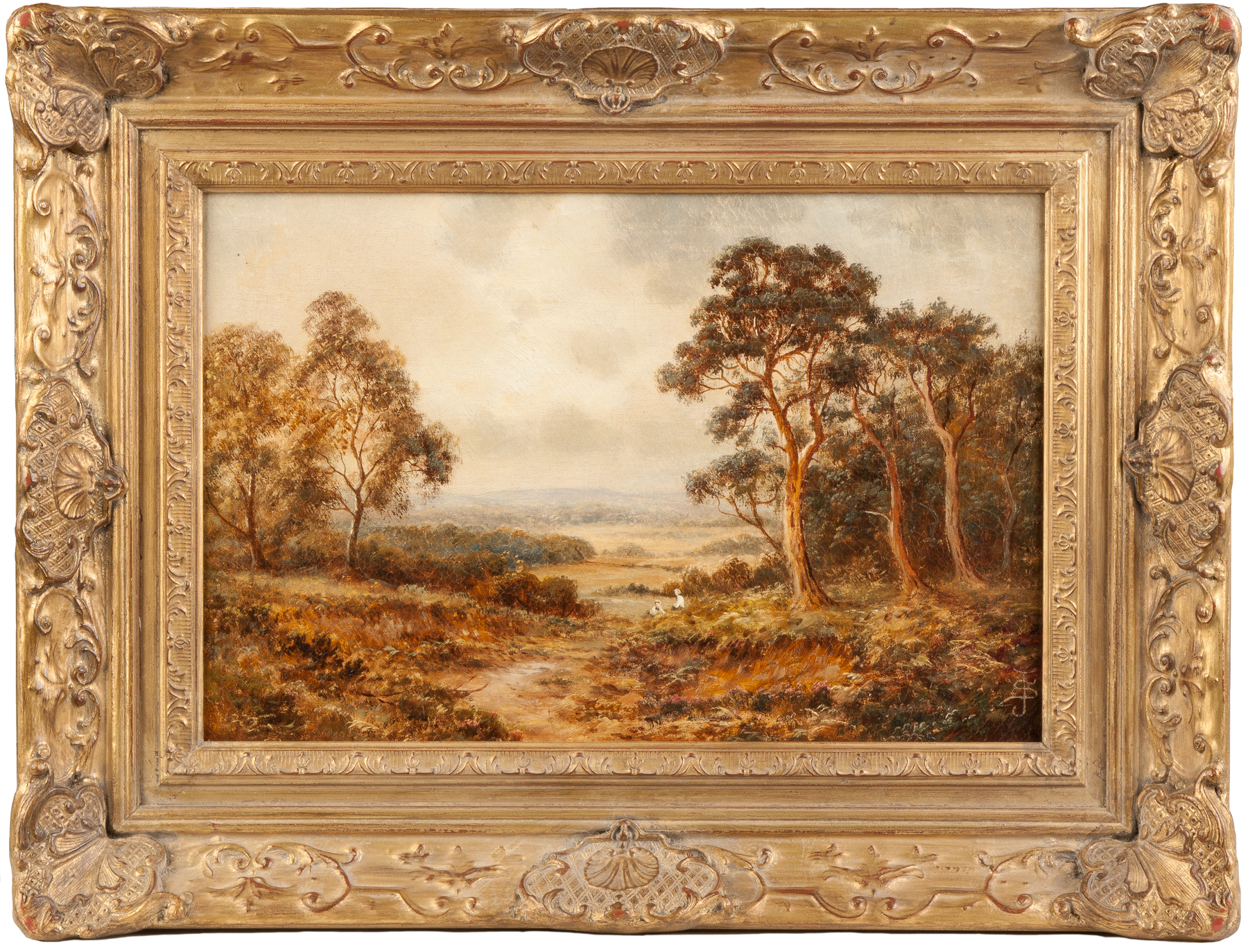 Appraisal: Theodore Rousseau French - Two landscapes Monogrammed lower right Oil