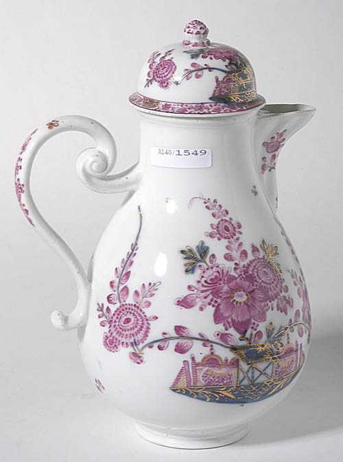 Appraisal: COFFEE POT WITH TISCHCHEN PATTERN Meissen second half of the