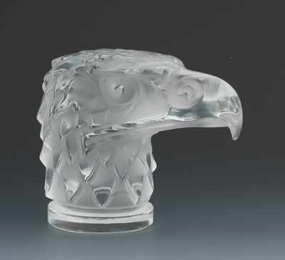 Appraisal: A Lalique Cast Glass Eagle Mascot A 'Tete d'Aigle' Eagle's