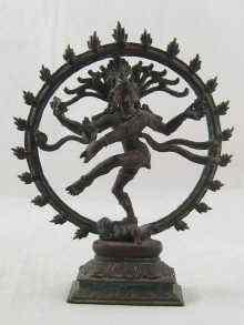 Appraisal: A bronze model of the Hindu deity Shiva dancing in