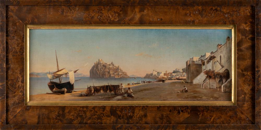 Appraisal: JULIUS O MONTALANT PENNSYLVANIA ITALY - FOREIGN COASTAL SCENE OIL