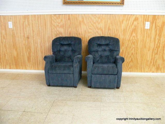 Appraisal: Pair of Matching Child's Recliners - Fabric X's - Bidding