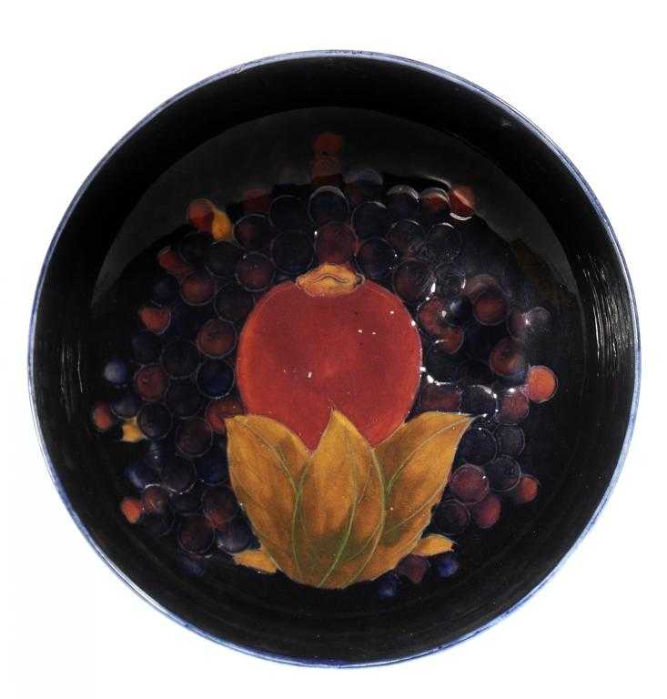 Appraisal: A MOORCROFT POMEGRANATE BOWL DESIGNED BY WILLIAM MOORCROFT cm diam