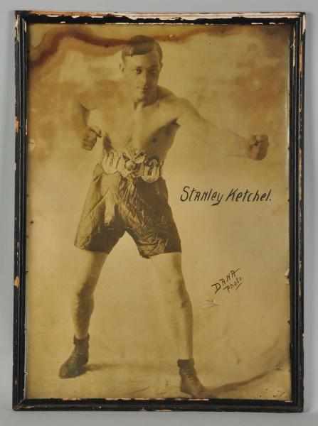 Appraisal: Framed Stanley Ketchel Boxing Picture Description Marked Danna Photo and