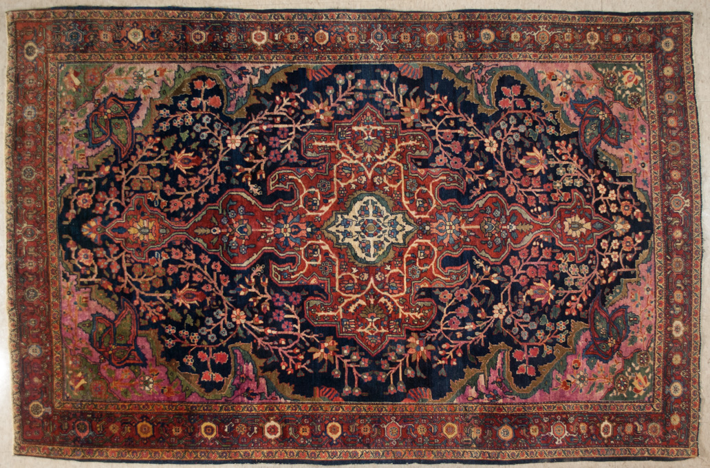 Appraisal: ANTIQUE PERSIAN SAROUK AREA RUG Arak region northeastern Iran c