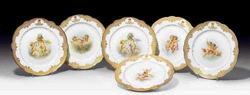 Appraisal: SIX PLATES FROM A SERVICE FOR TZAR ALEXANDER II St