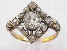 Appraisal: An Edwardian yellow and white metal tests ct gold and