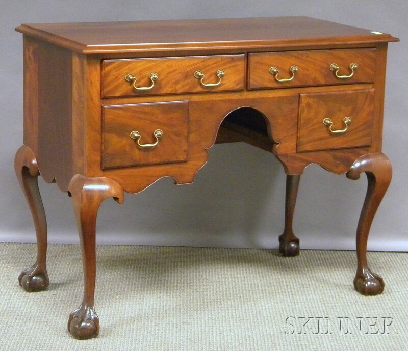 Appraisal: Chippendale-style Carved Mahogany and Mahogany Veneer Lowboy