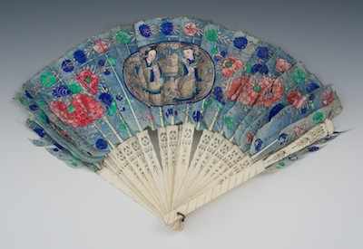 Appraisal: A Brise Fan Chinese Late Ching Period Painted on both