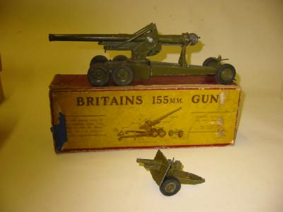 Appraisal: A Britains mm gun boxed AF and a small field