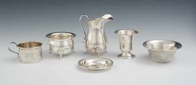 Appraisal: A Group of Sterling Silver Table Articles Containing a creamer