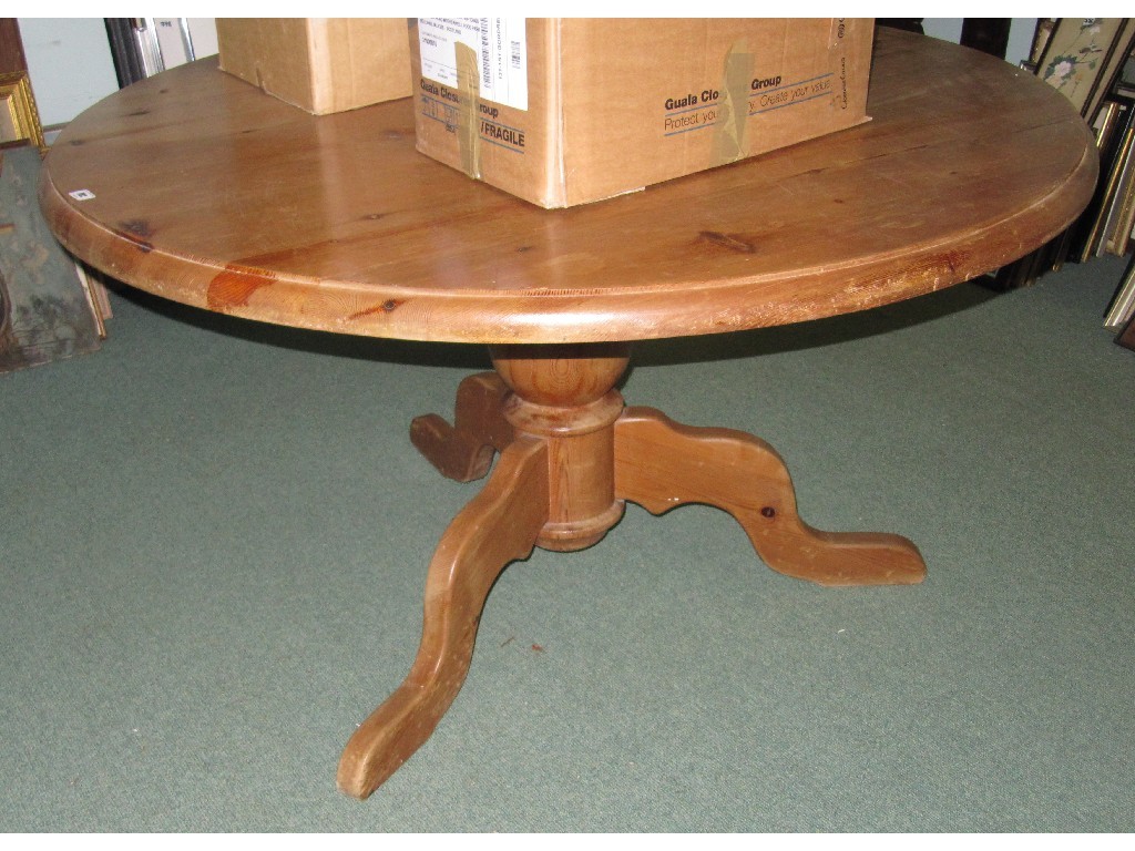 Appraisal: Pine circular dining table