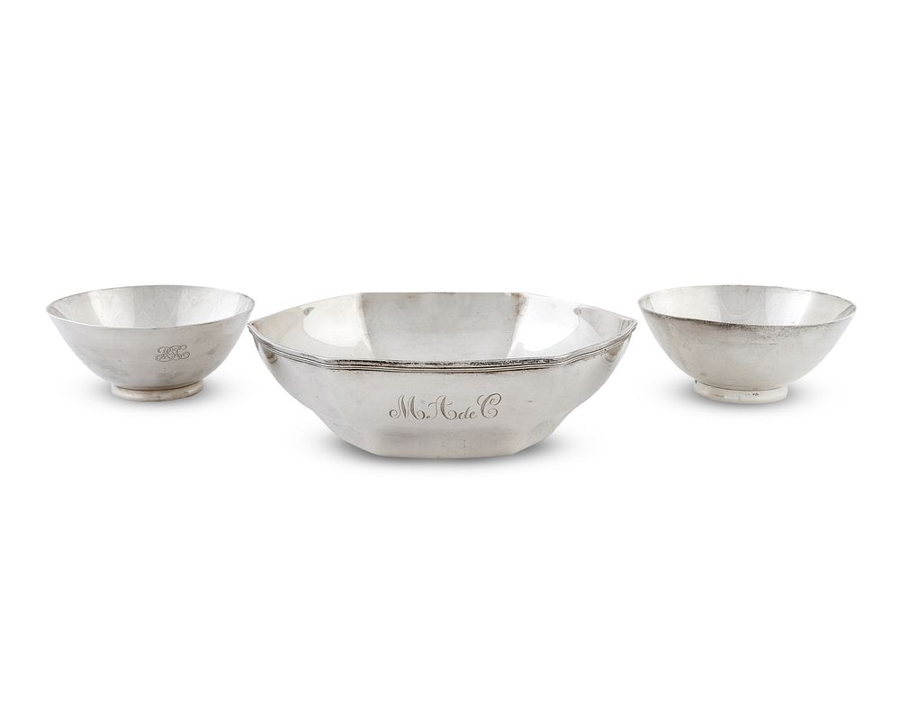 Appraisal: Three American Silver Bowls Diameter of larger inches Three American