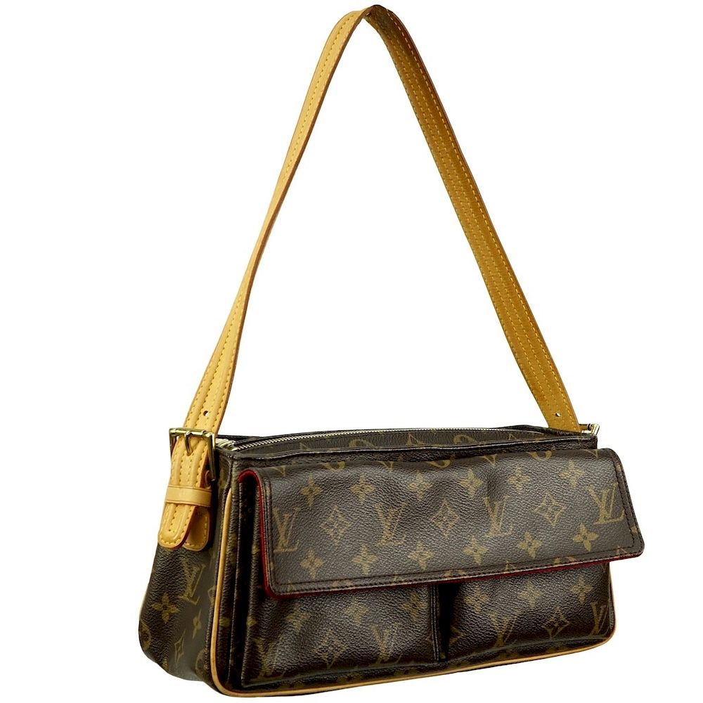 Appraisal: Louis Vuitton Brown Canvas Monogram Viva Cite MM Louis Vuitton