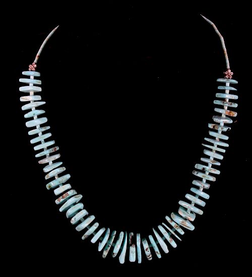 Appraisal: Native American Turquoise Discoidal Necklace For your consideration in this