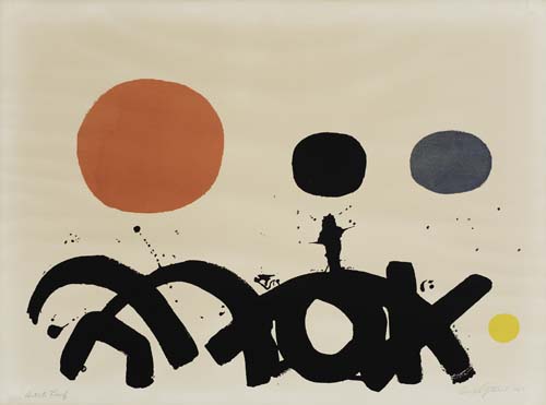 Appraisal: ADOLPH GOTTLIEB Flurry Color screenprint x mm x inches sheet