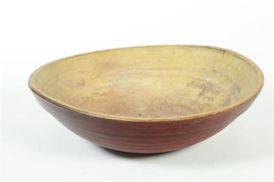 Appraisal: LARGE TREENWARE BOWL American th century hardwood Boldly turned with