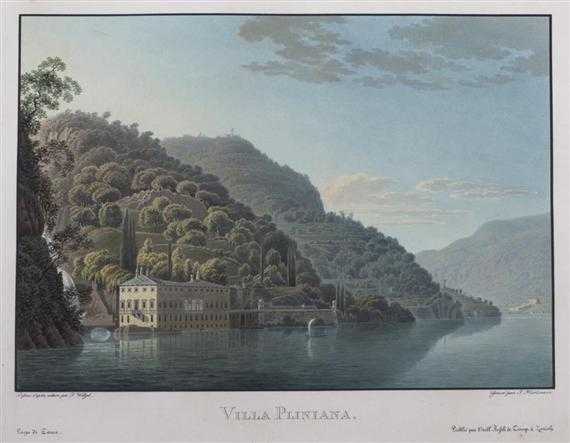 Appraisal: ITALY -Villa Pliniana Lago di Como Dessin d'apr s nature