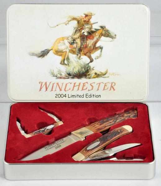 Appraisal: Winchester Knife Description Winchester limited edition Three knives small medium