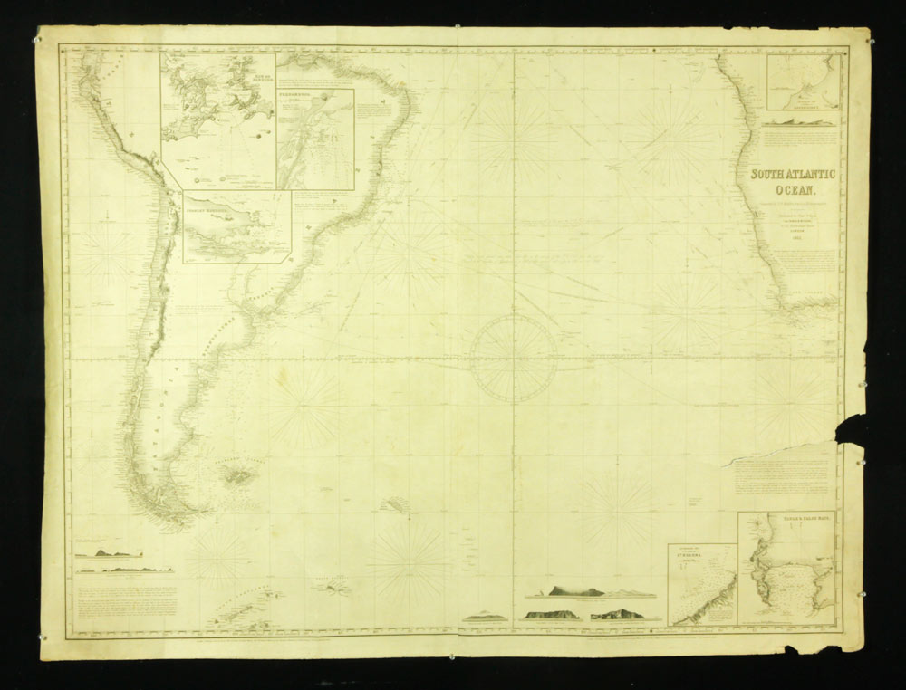 Appraisal: - Blueback Charts Lot of four blueback charts by J