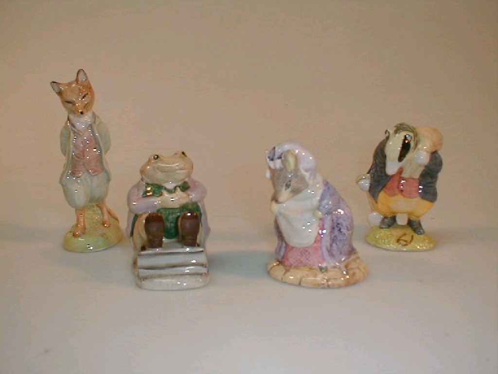 Appraisal: Four Royal Albert Beatrix Potter figures Tommy Brock Mr Jackson