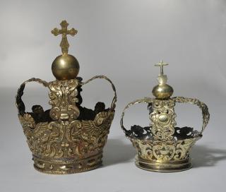 Appraisal: th th C Spanish Colonial Crowns Two Spanish Colonial silver