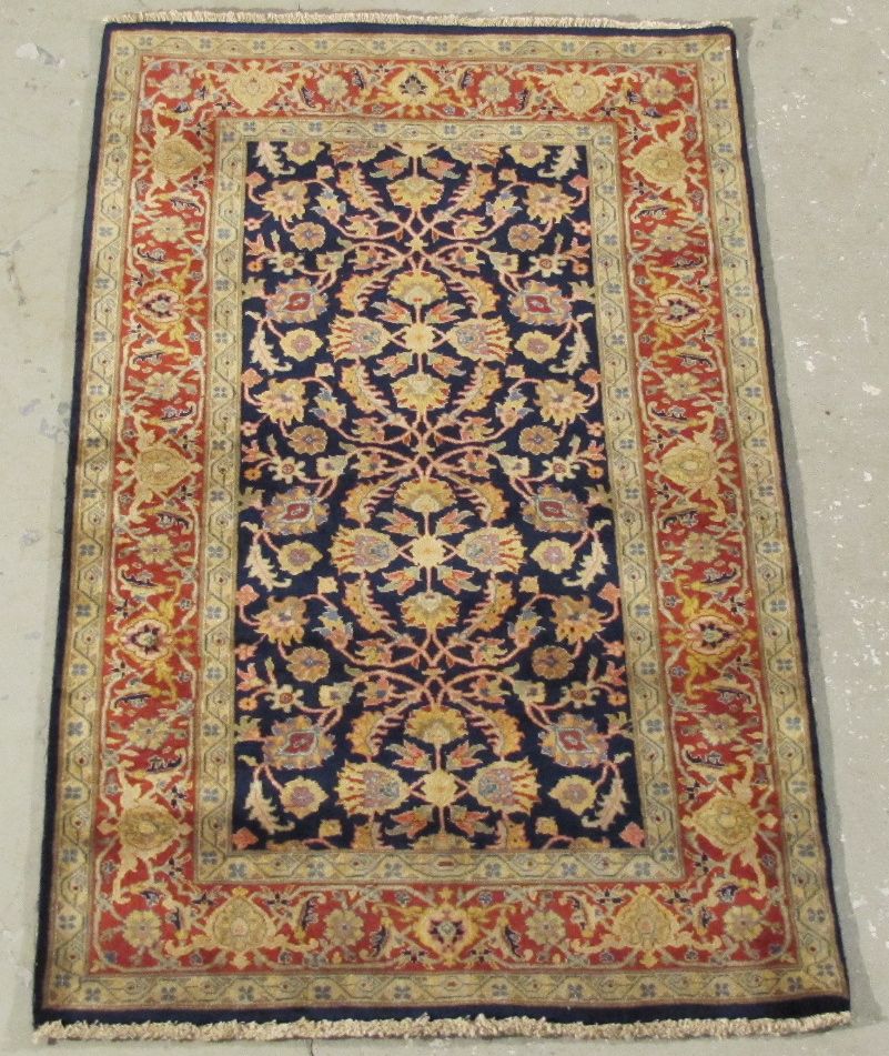 Appraisal: ORIENTAL RUG MOHAJERAN SAROUK DESIGN ' x ' Floral elements